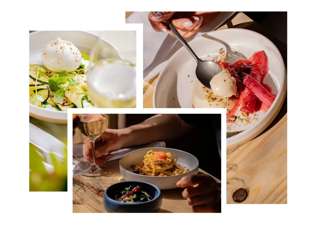 Grid format of three dishes